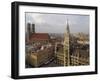 Neues Rathaus and Marienplatz from the Tower of Peterskirche, Munich, Germany-Gary Cook-Framed Photographic Print