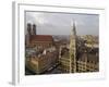 Neues Rathaus and Marienplatz from the Tower of Peterskirche, Munich, Germany-Gary Cook-Framed Photographic Print