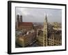 Neues Rathaus and Marienplatz from the Tower of Peterskirche, Munich, Germany-Gary Cook-Framed Photographic Print