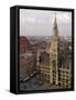 Neues Rathaus and Marienplatz, from the Tower of Peterskirche, Munich, Germany-Gary Cook-Framed Stretched Canvas