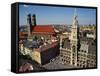 Neues Rathaus and the Frauenkirche, Munich, Bavaria, Germany-Ken Gillham-Framed Stretched Canvas