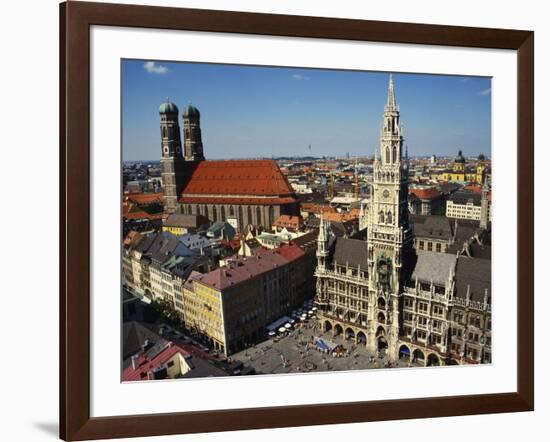 Neues Rathaus and the Frauenkirche, Munich, Bavaria, Germany-Ken Gillham-Framed Photographic Print