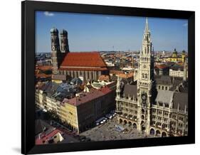 Neues Rathaus and the Frauenkirche, Munich, Bavaria, Germany-Ken Gillham-Framed Photographic Print