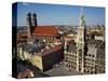 Neues Rathaus and the Frauenkirche, Munich, Bavaria, Germany-Ken Gillham-Stretched Canvas