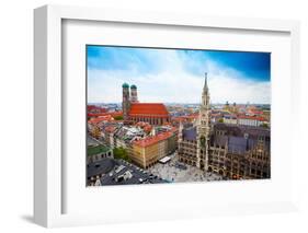 Neues Rathaus Glockenspiel, Frauenkirche Bavaria-SerrNovik-Framed Photographic Print