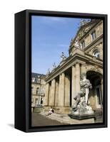 Neues Schloss and Schlossplatz (Palace Square), Stuttgart, Baden Wurttemberg, Germany-Yadid Levy-Framed Stretched Canvas