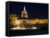 Neues Schloss at Schlossplatz (Palace Square), Stuttgart, Baden Wurttemberg, Germany-Yadid Levy-Framed Stretched Canvas