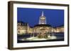 Neues Schloss Castle and Fountain at Schlossplatz Square-Markus Lange-Framed Photographic Print