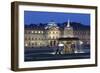 Neues Schloss Castle and Fountain at Schlossplatz Square-Markus Lange-Framed Photographic Print