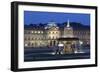 Neues Schloss Castle and Fountain at Schlossplatz Square-Markus Lange-Framed Photographic Print