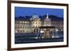 Neues Schloss Castle and Fountain at Schlossplatz Square-Markus Lange-Framed Photographic Print