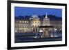 Neues Schloss Castle and Fountain at Schlossplatz Square-Markus Lange-Framed Photographic Print