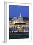 Neues Schloss Castle and Fountain at Schlossplatz Square-Markus Lange-Framed Photographic Print