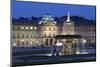 Neues Schloss Castle and Fountain at Schlossplatz Square-Markus Lange-Mounted Photographic Print