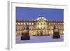 Neues Schloss Castle at Schlossplatz Square in Winter-Markus Lange-Framed Photographic Print