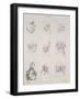 Neuf têtes-Leonardo da Vinci-Framed Giclee Print