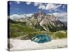 Neunerkofel, Snowfield, Ice Lake, South Tirol, the Dolomites Mountains, Italy-Rainer Mirau-Stretched Canvas