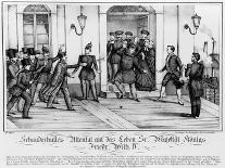 Assassination Attempt on Friedrich Wilhelm IV of Prussia-Neuruppiner Bilderbogen-Mounted Art Print