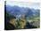 Neuschwanstein and Hohenschwangau Castles, Alpsee and Tannheimer Alps, Allgau, Bavaria, Germany-Hans Peter Merten-Stretched Canvas