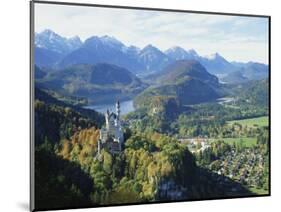 Neuschwanstein and Hohenschwangau Castles, Alpsee and Tannheimer Alps, Allgau, Bavaria, Germany-Hans Peter Merten-Mounted Photographic Print