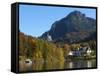 Neuschwanstein Castle Ans Lake Alpsee, Allgaeu, Bavaria, Germany-Katja Kreder-Framed Stretched Canvas