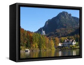 Neuschwanstein Castle Ans Lake Alpsee, Allgaeu, Bavaria, Germany-Katja Kreder-Framed Stretched Canvas