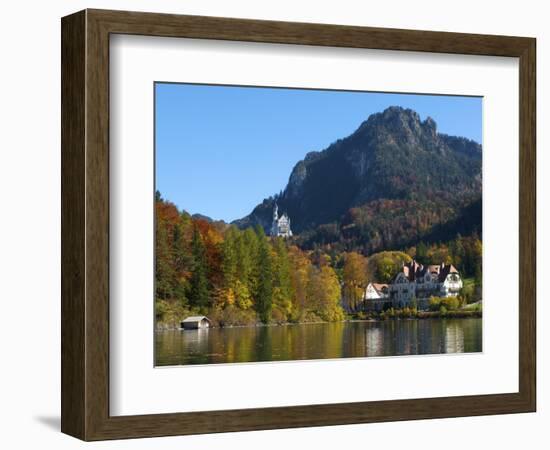 Neuschwanstein Castle Ans Lake Alpsee, Allgaeu, Bavaria, Germany-Katja Kreder-Framed Photographic Print