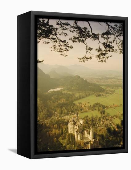 Neuschwanstein Castle, Bavaria, Germany, Europe-Charles Bowman-Framed Stretched Canvas