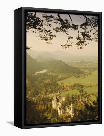 Neuschwanstein Castle, Bavaria, Germany, Europe-Charles Bowman-Framed Stretched Canvas