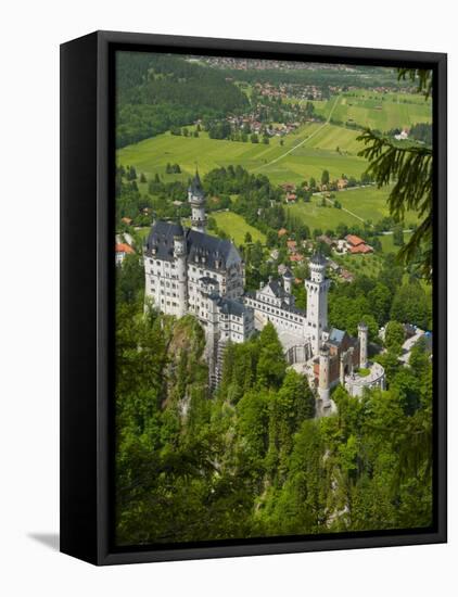 Neuschwanstein Castle, Bavaria, Germany-Alan Copson-Framed Stretched Canvas