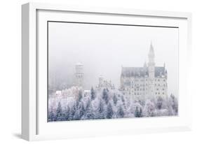 Neuschwanstein Castle in Winter, Fussen, Bavaria, Germany, Europe-Miles Ertman-Framed Photographic Print