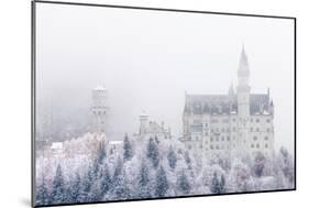 Neuschwanstein Castle in Winter, Fussen, Bavaria, Germany, Europe-Miles Ertman-Mounted Photographic Print