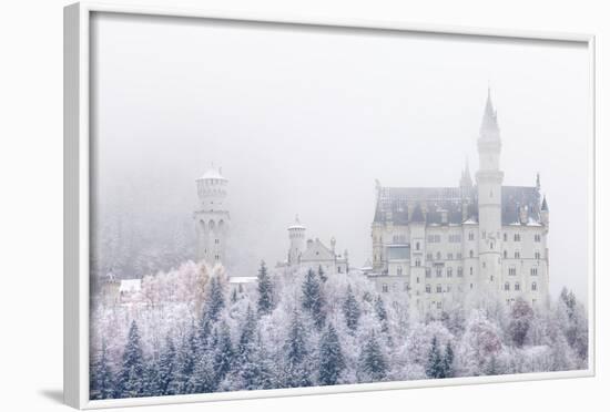 Neuschwanstein Castle in Winter, Fussen, Bavaria, Germany, Europe-Miles Ertman-Framed Photographic Print