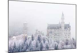 Neuschwanstein Castle in Winter, Fussen, Bavaria, Germany, Europe-Miles Ertman-Mounted Photographic Print