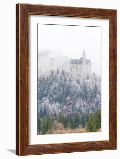 Neuschwanstein Castle in Winter, Fussen, Bavaria, Germany, Europe-Miles Ertman-Framed Photographic Print