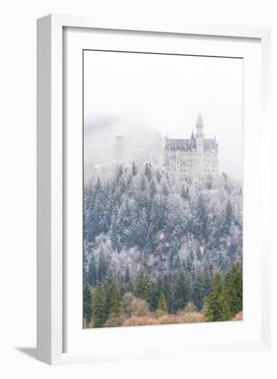 Neuschwanstein Castle in Winter, Fussen, Bavaria, Germany, Europe-Miles Ertman-Framed Photographic Print