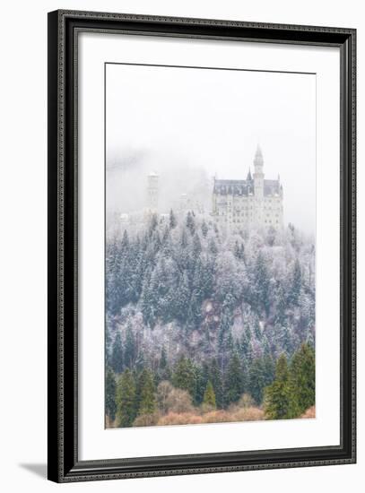 Neuschwanstein Castle in Winter, Fussen, Bavaria, Germany, Europe-Miles Ertman-Framed Photographic Print