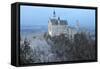 Neuschwanstein Castle in Winter, Fussen, Bavaria, Germany, Europe-Miles Ertman-Framed Stretched Canvas