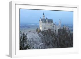 Neuschwanstein Castle in Winter, Fussen, Bavaria, Germany, Europe-Miles Ertman-Framed Photographic Print