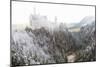 Neuschwanstein Castle in Winter, Fussen, Bavaria, Germany, Europe-Miles Ertman-Mounted Photographic Print