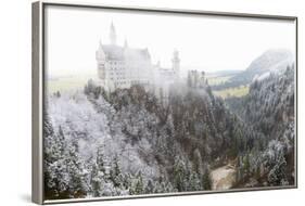 Neuschwanstein Castle in Winter, Fussen, Bavaria, Germany, Europe-Miles Ertman-Framed Photographic Print