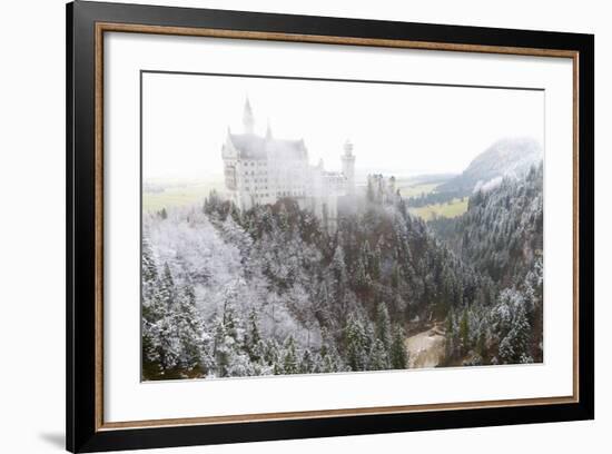 Neuschwanstein Castle in Winter, Fussen, Bavaria, Germany, Europe-Miles Ertman-Framed Photographic Print