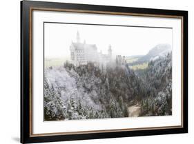 Neuschwanstein Castle in Winter, Fussen, Bavaria, Germany, Europe-Miles Ertman-Framed Photographic Print