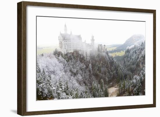 Neuschwanstein Castle in Winter, Fussen, Bavaria, Germany, Europe-Miles Ertman-Framed Photographic Print