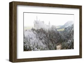 Neuschwanstein Castle in Winter, Fussen, Bavaria, Germany, Europe-Miles Ertman-Framed Photographic Print