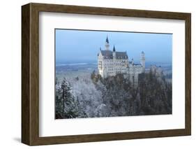 Neuschwanstein Castle in Winter, Fussen, Bavaria, Germany, Europe-Miles Ertman-Framed Photographic Print