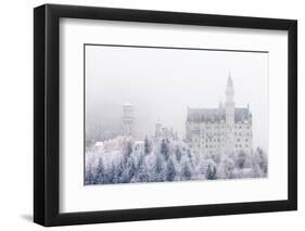 Neuschwanstein Castle in Winter, Fussen, Bavaria, Germany, Europe-Miles Ertman-Framed Photographic Print