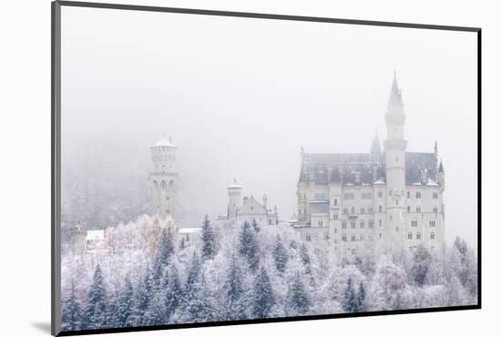 Neuschwanstein Castle in Winter, Fussen, Bavaria, Germany, Europe-Miles Ertman-Mounted Photographic Print