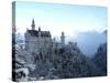 Neuschwanstein Castle in Winter, Schwangau, Allgau, Bavaria, Germany, Europe-Hans Peter Merten-Stretched Canvas