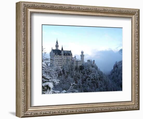 Neuschwanstein Castle in Winter, Schwangau, Allgau, Bavaria, Germany, Europe-Hans Peter Merten-Framed Photographic Print